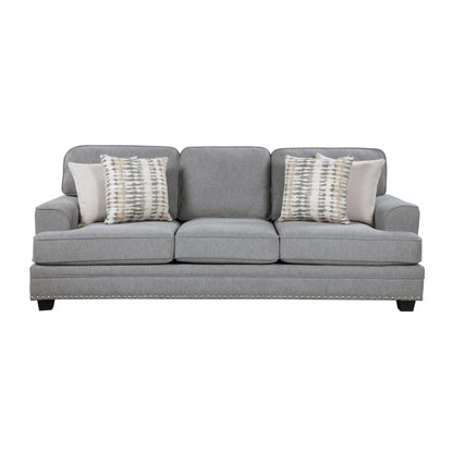 9648GY*2 2pc Set: Sofa, Love - 9648GY*2