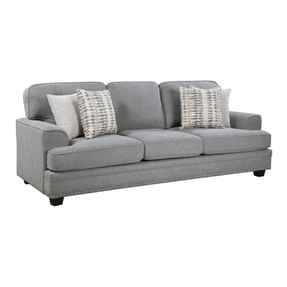 9648GY*2 2pc Set: Sofa, Love - 9648GY*2