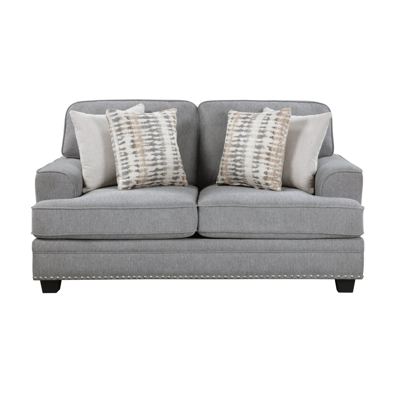 9648GY*2 2pc Set: Sofa, Love - 9648GY*2