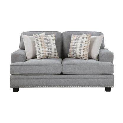 9648GY*2 2pc Set: Sofa, Love - 9648GY*2