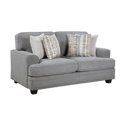 9648GY*2 2pc Set: Sofa, Love - 9648GY*2
