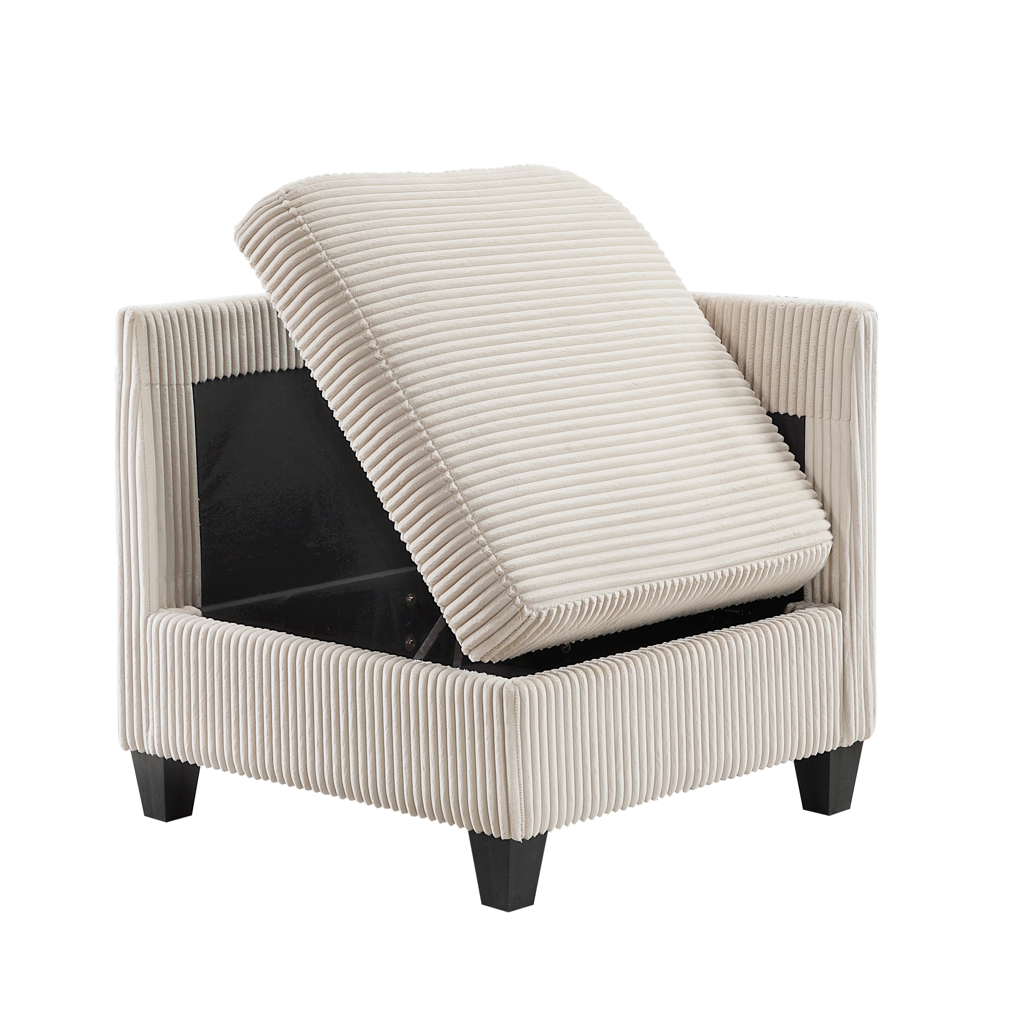 9650NBE*4SC (4)4-Piece Sectional with Storage, Storage Pouches and Charging Ports - 9650NBE*4SC