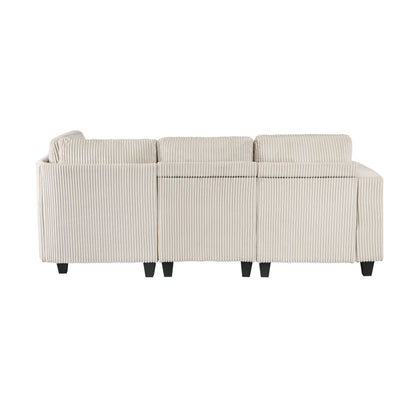 9650NBE*4SC (4)4-Piece Sectional with Storage, Storage Pouches and Charging Ports - 9650NBE*4SC