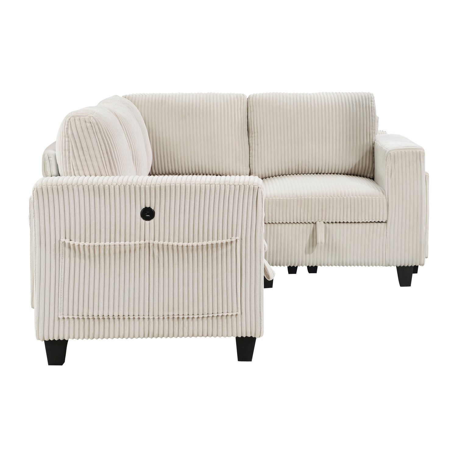 9650NBE*5SC (5)5-Piece Sectional with Storage, Storage Pouches and Charging Ports - 9650NBE*5SC