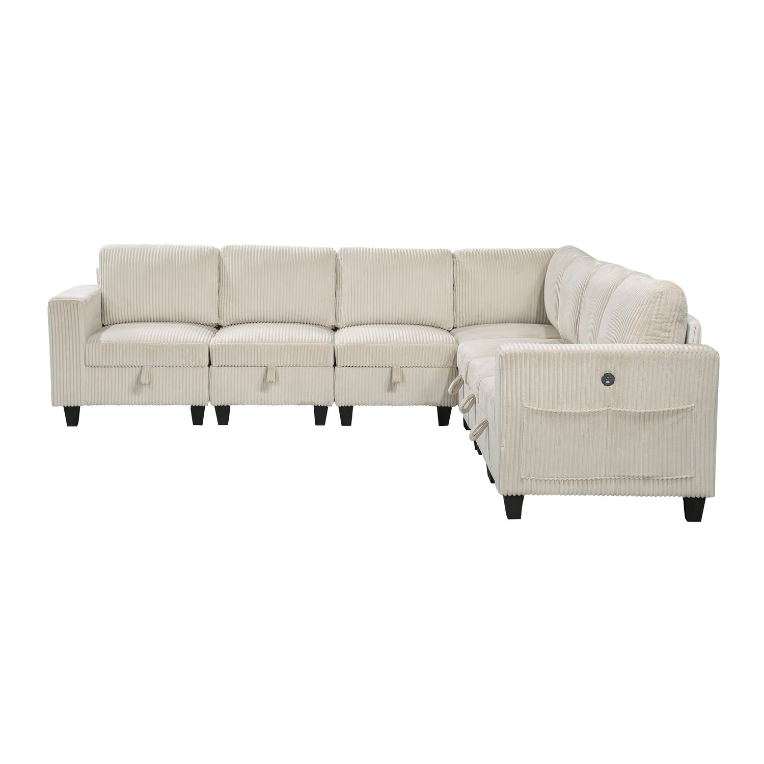 9650NBE*7SC (7)7-Piece Sectional with Storage, Storage Pouches and Charging Ports - 9650NBE*7SC