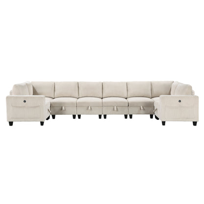 9650NBE*8SC (8)8-Piece Sectional with Storage, Storage Pouches and Charging Ports - 9650NBE*8SC
