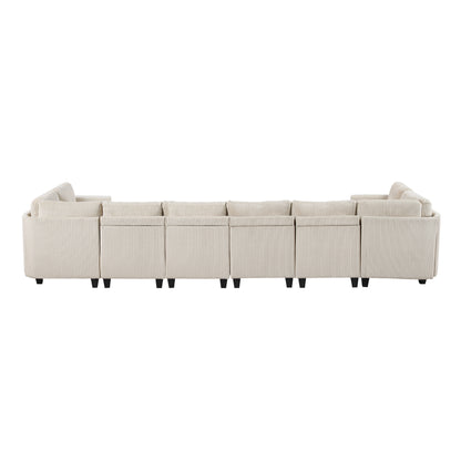9650NBE*8SC (8)8-Piece Sectional with Storage, Storage Pouches and Charging Ports - 9650NBE*8SC