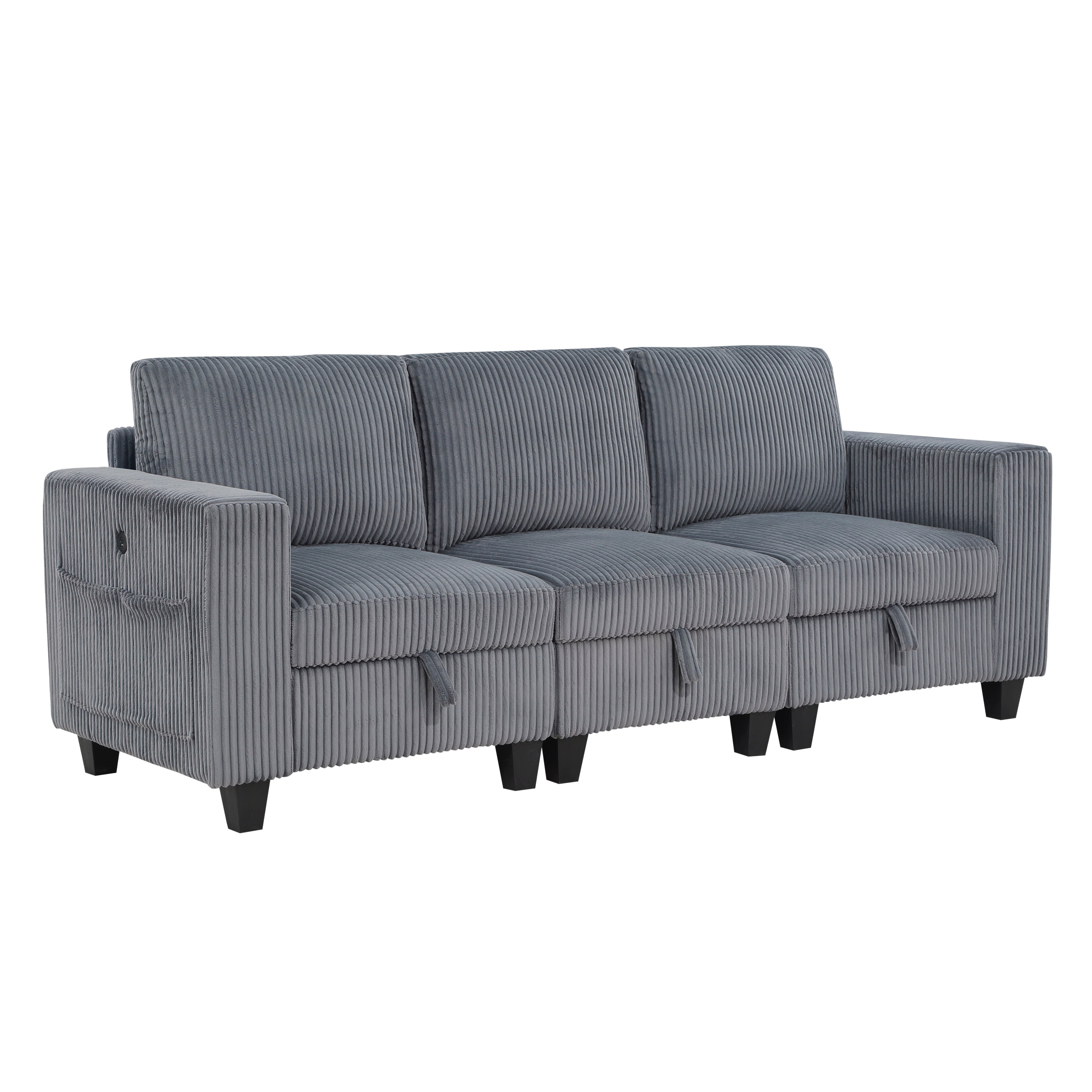 Walterboro Dark Gray Modular Living Room Set from Homelegance - Luna Furniture