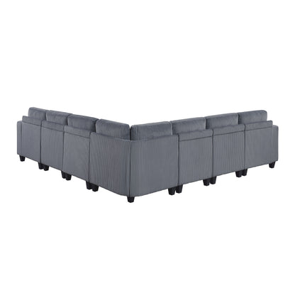 9650NDG*7SC (7)7-Piece Sectional with Storage, Storage Pouches and Charging Ports - 9650NDG*7SC