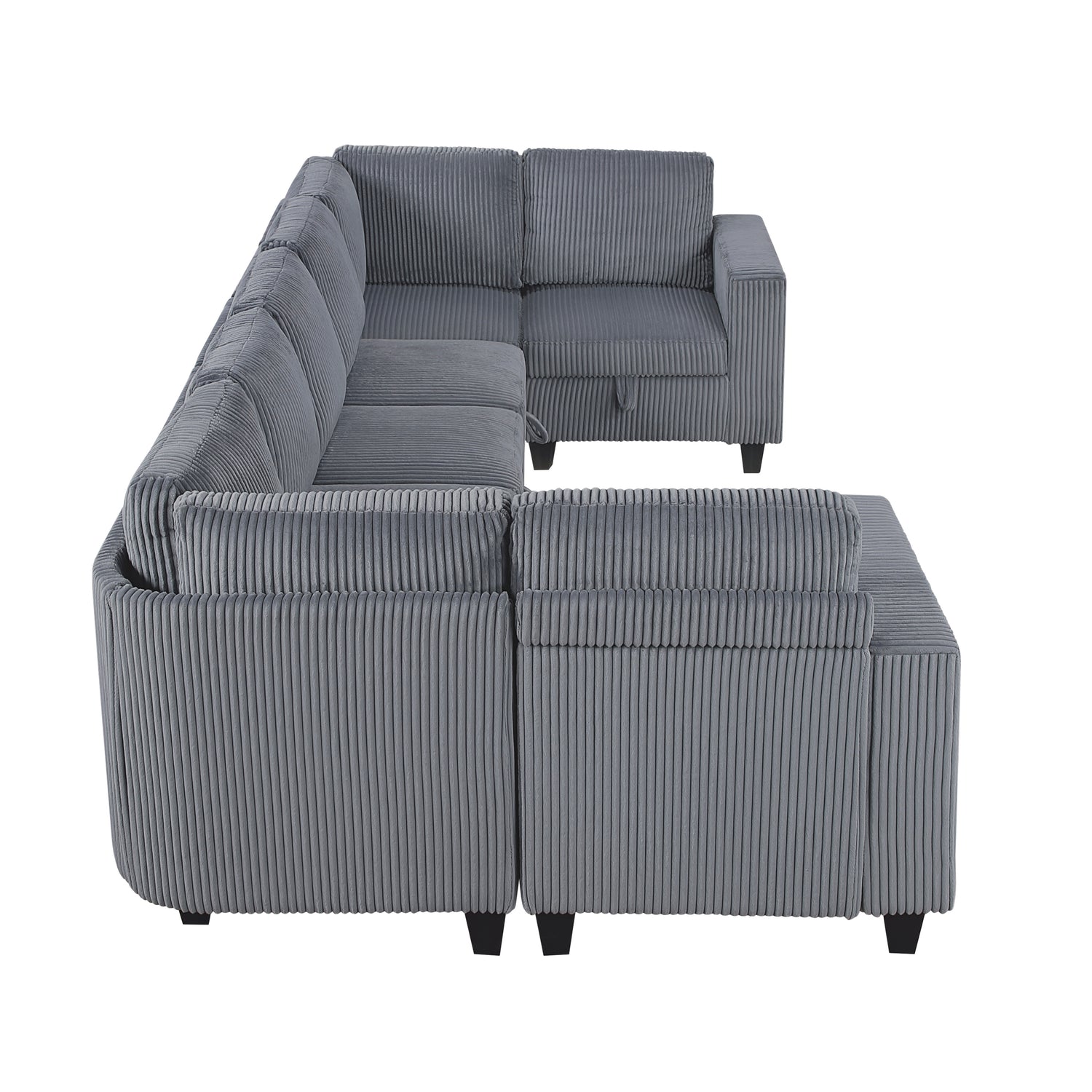 9650NDG*8SC (8)8-Piece Sectional with Storage, Storage Pouches and Charging Ports - 9650NDG*8SC