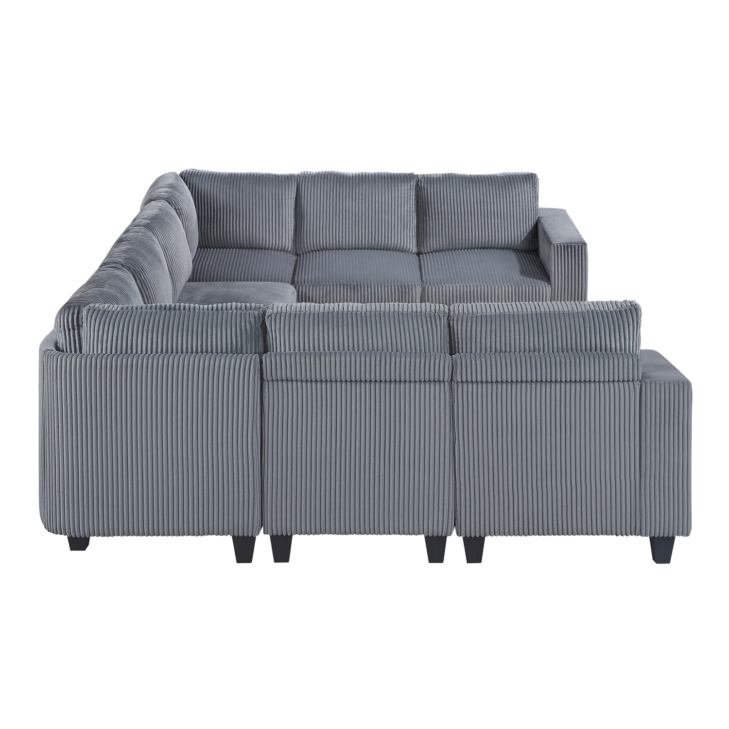 9650NDG*8SC (8)8-Piece Sectional with Storage, Storage Pouches and Charging Ports - 9650NDG*8SC