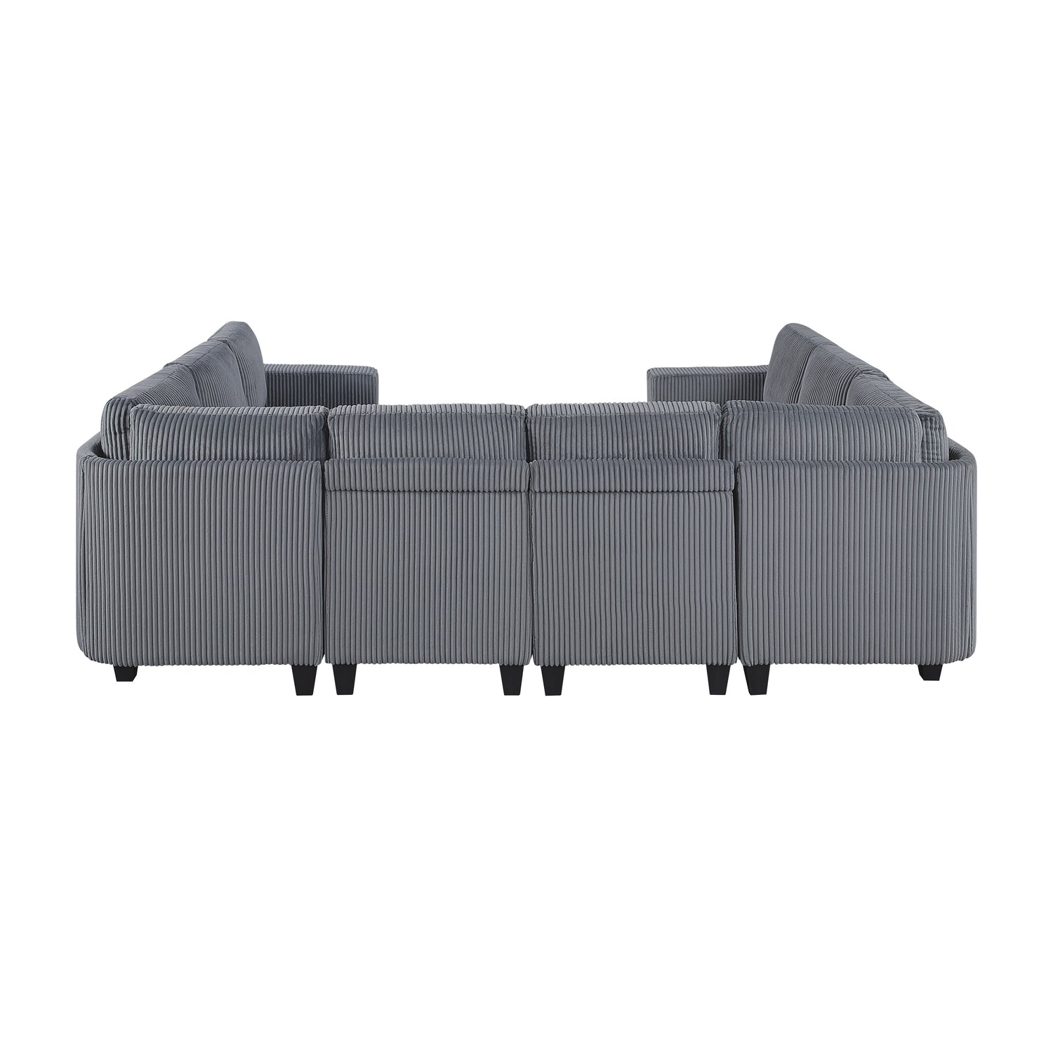 9650NDG*8SC (8)8-Piece Sectional with Storage, Storage Pouches and Charging Ports - 9650NDG*8SC