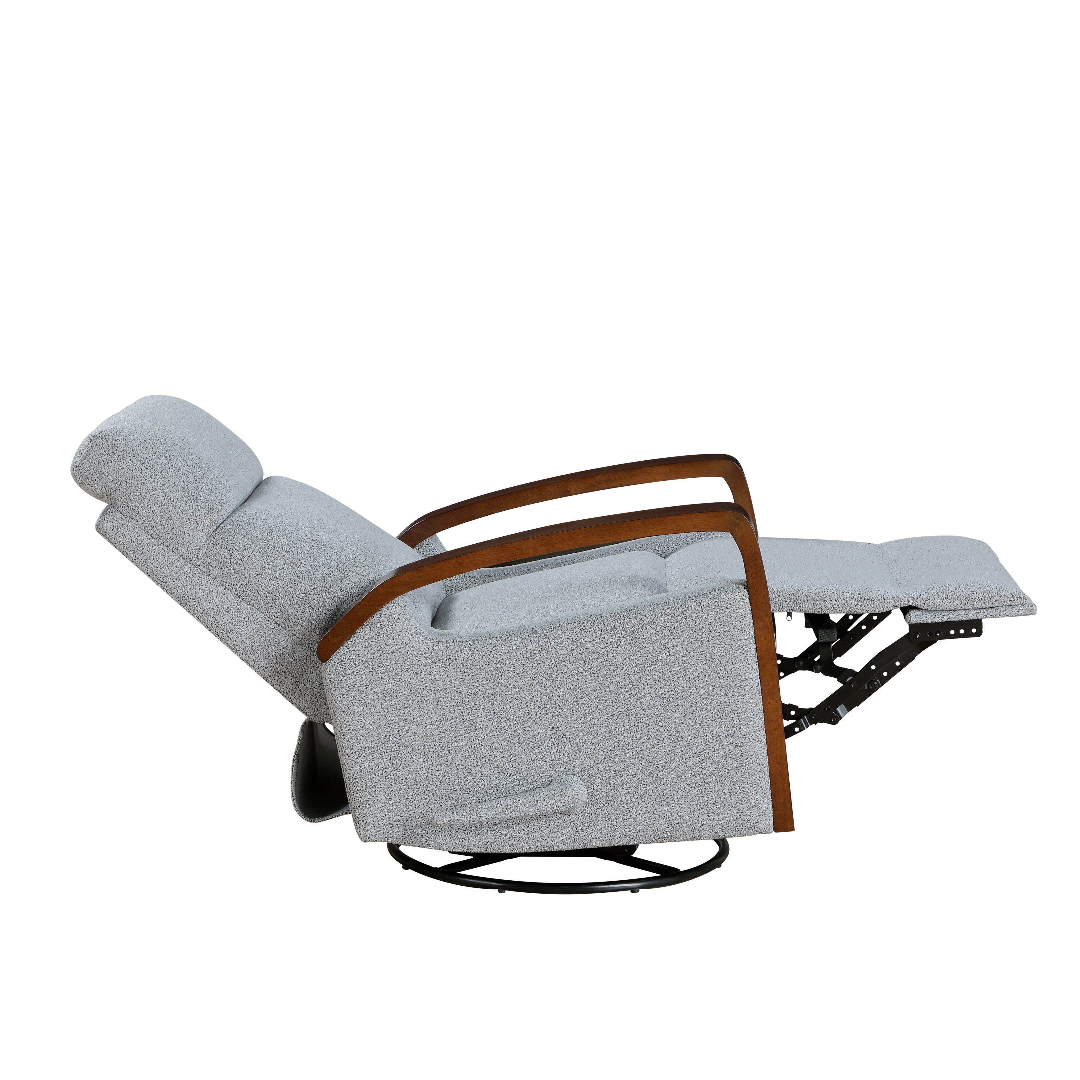 9659GRY-1 Swivel Glider Reclining Chair - 9659GRY-1