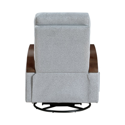 9659GRY-1 Swivel Glider Reclining Chair - 9659GRY-1