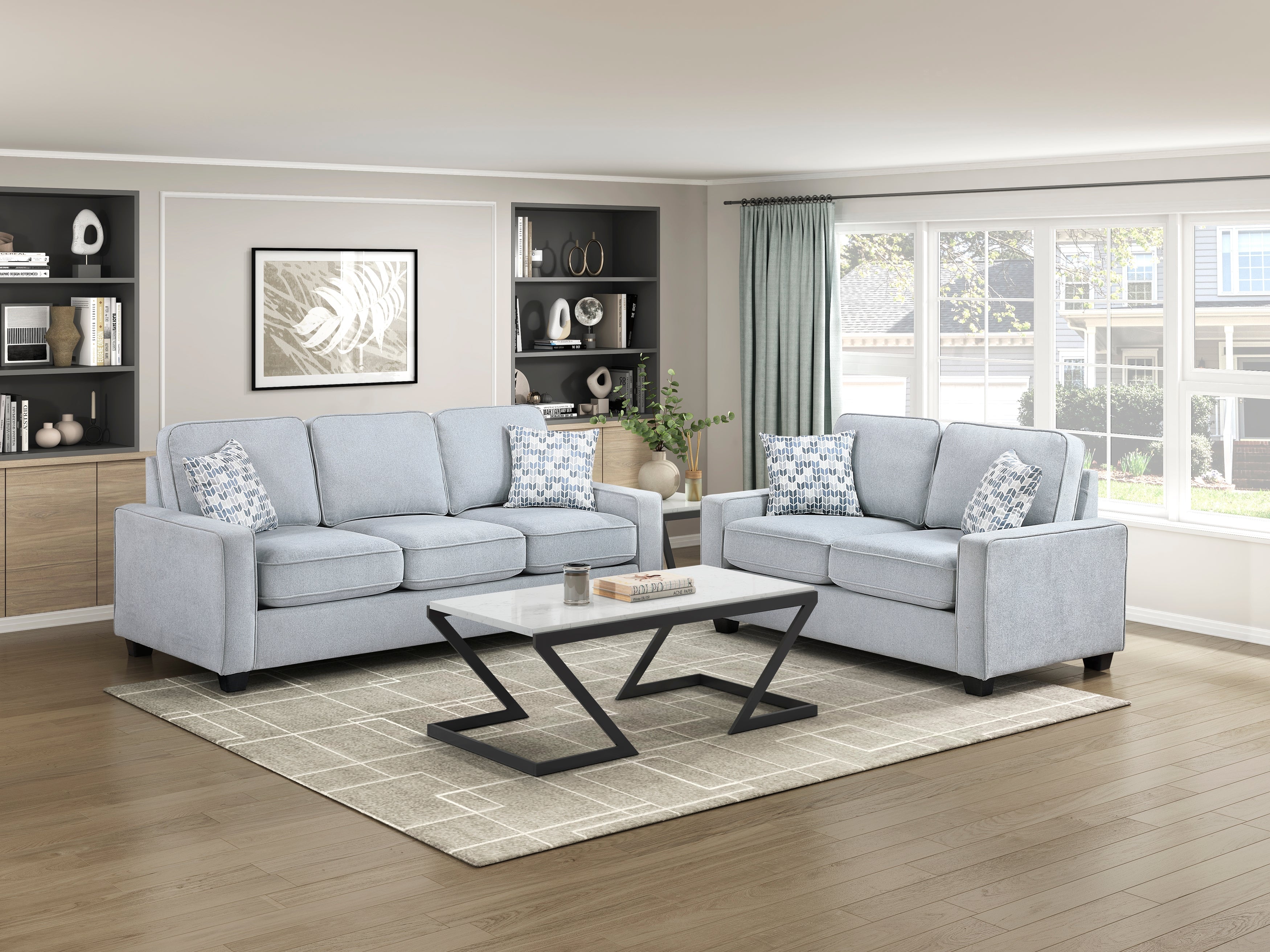 Gael Light Gray Living Room Set from Homelegance - Luna Furniture