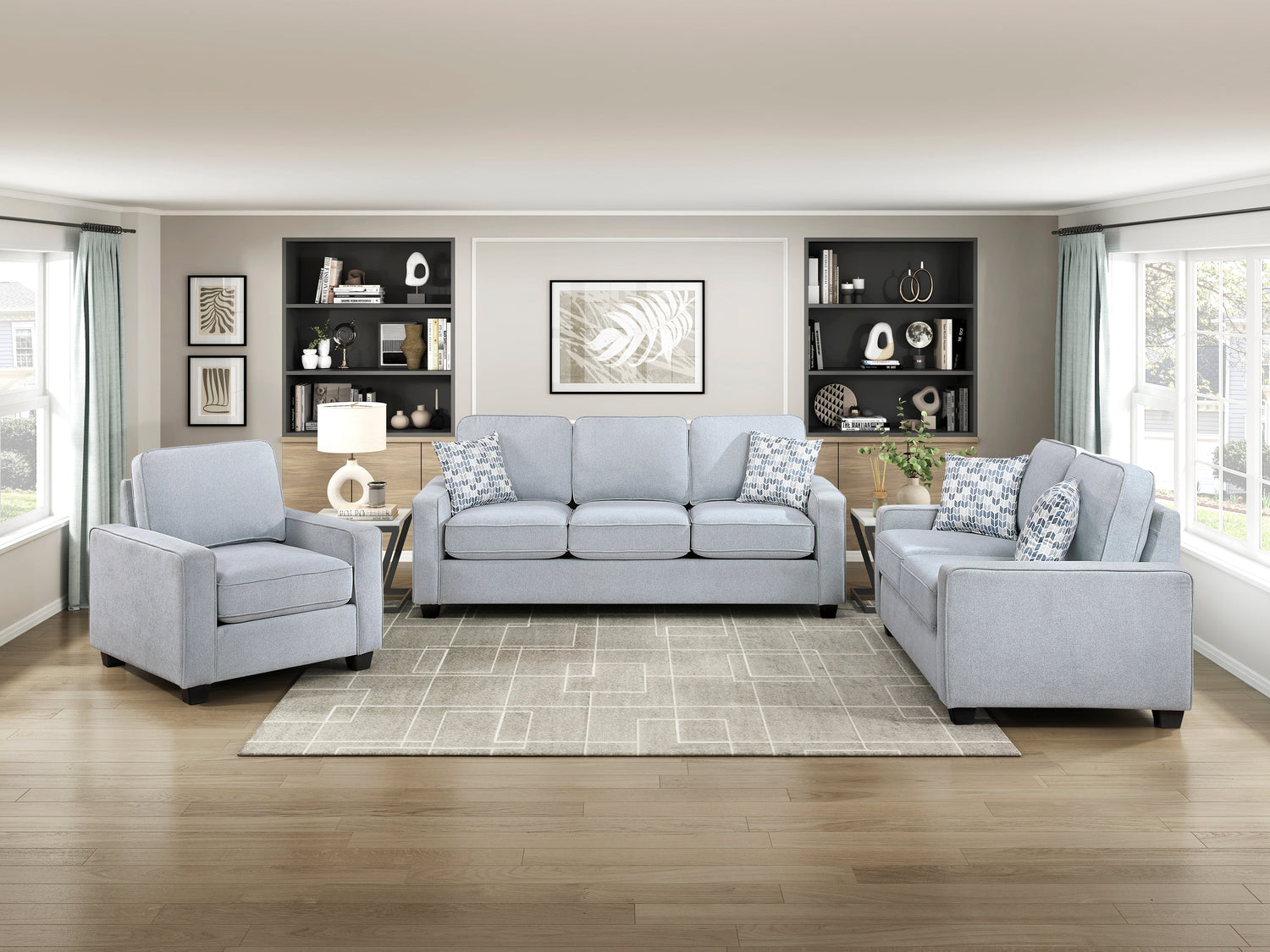Gael Light Gray Living Room Set from Homelegance - Luna Furniture