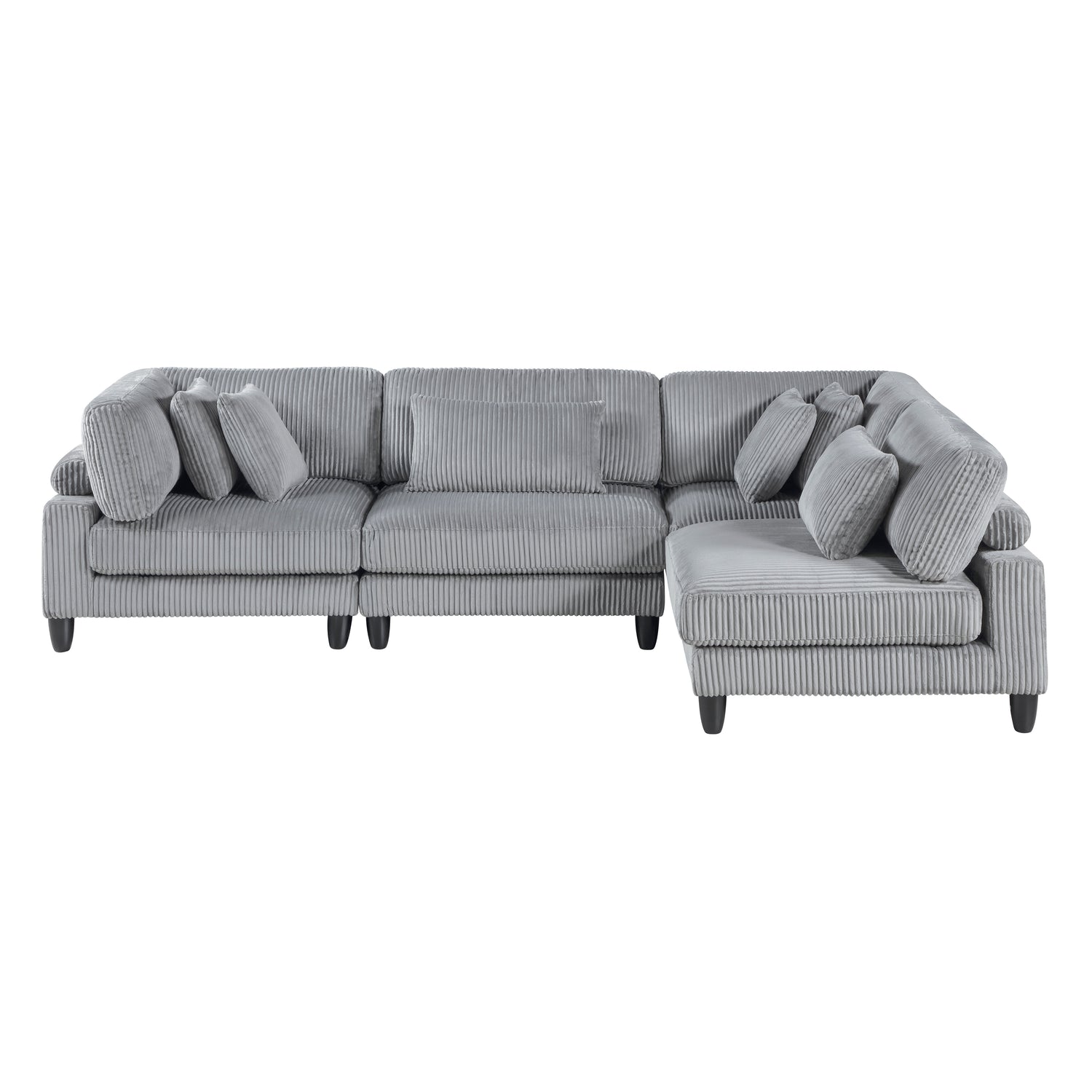 9688GY*42CR2AC (4)4-Piece Modular Sectional - 9688GY*42CR2AC