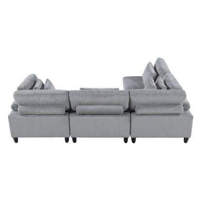9688GY*42CR2AC (4)4-Piece Modular Sectional - 9688GY*42CR2AC