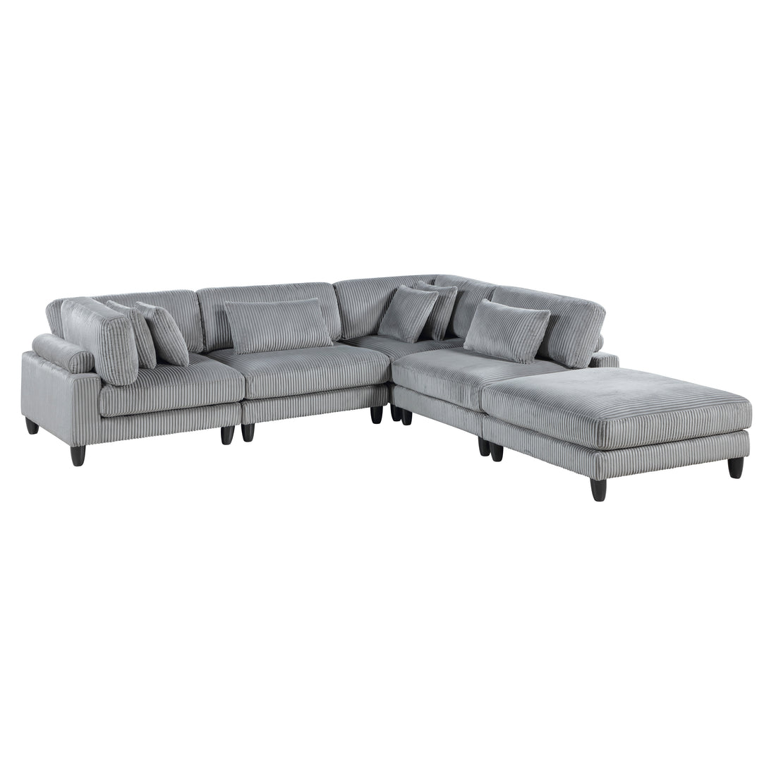 9688GY*52CR2ACOT (5)5-Piece Modular Sectional - 9688GY*52CR2ACOT