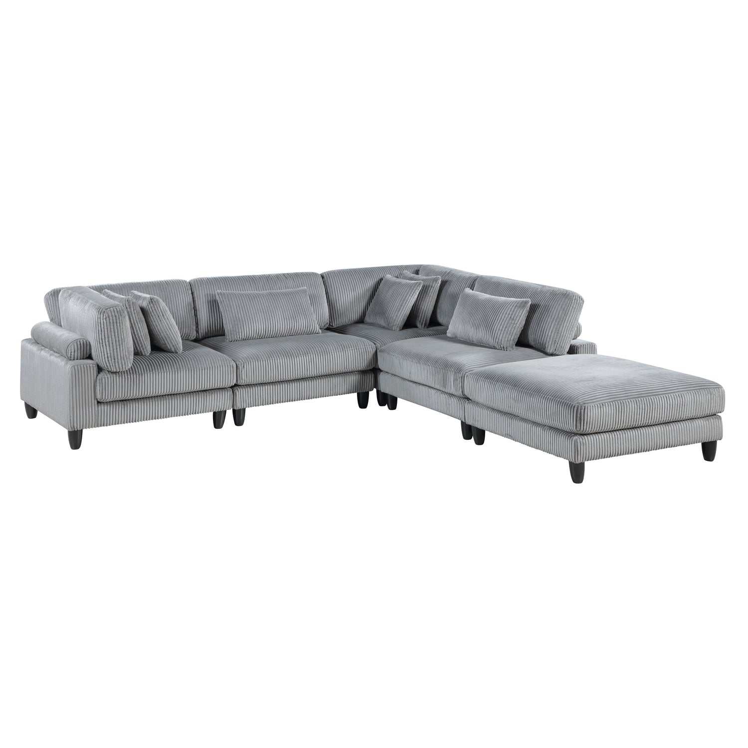 9688GY*52CR2ACOT (5)5-Piece Modular Sectional - 9688GY*52CR2ACOT