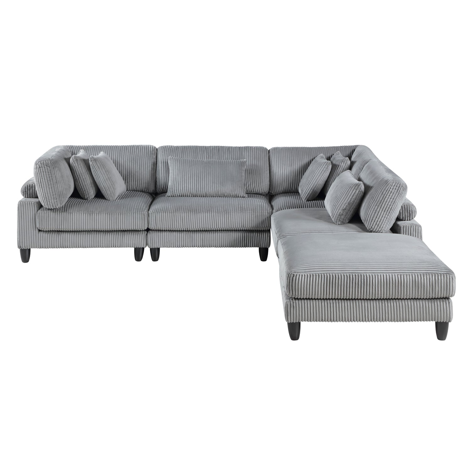 9688GY*52CR2ACOT (5)5-Piece Modular Sectional - 9688GY*52CR2ACOT