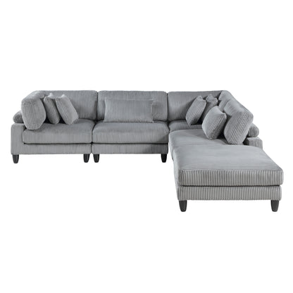 9688GY*52CR2ACOT (5)5-Piece Modular Sectional - 9688GY*52CR2ACOT