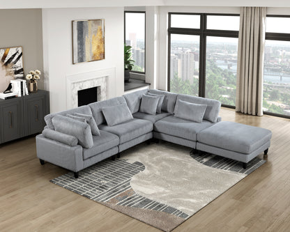 9688GY*52CR2ACOT (5)5-Piece Modular Sectional - 9688GY*52CR2ACOT