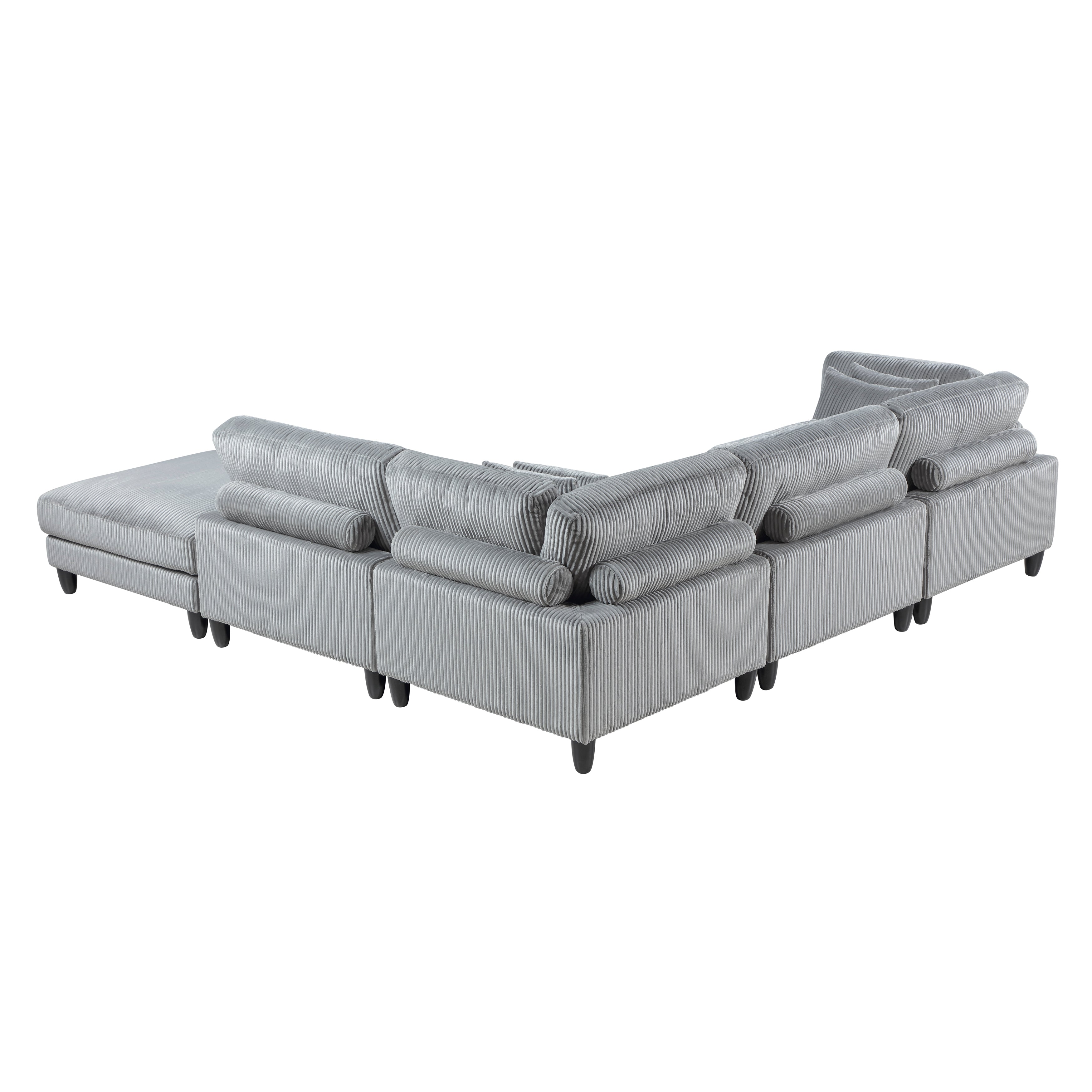 9688GY*52CR2ACOT (5)5-Piece Modular Sectional - 9688GY*52CR2ACOT