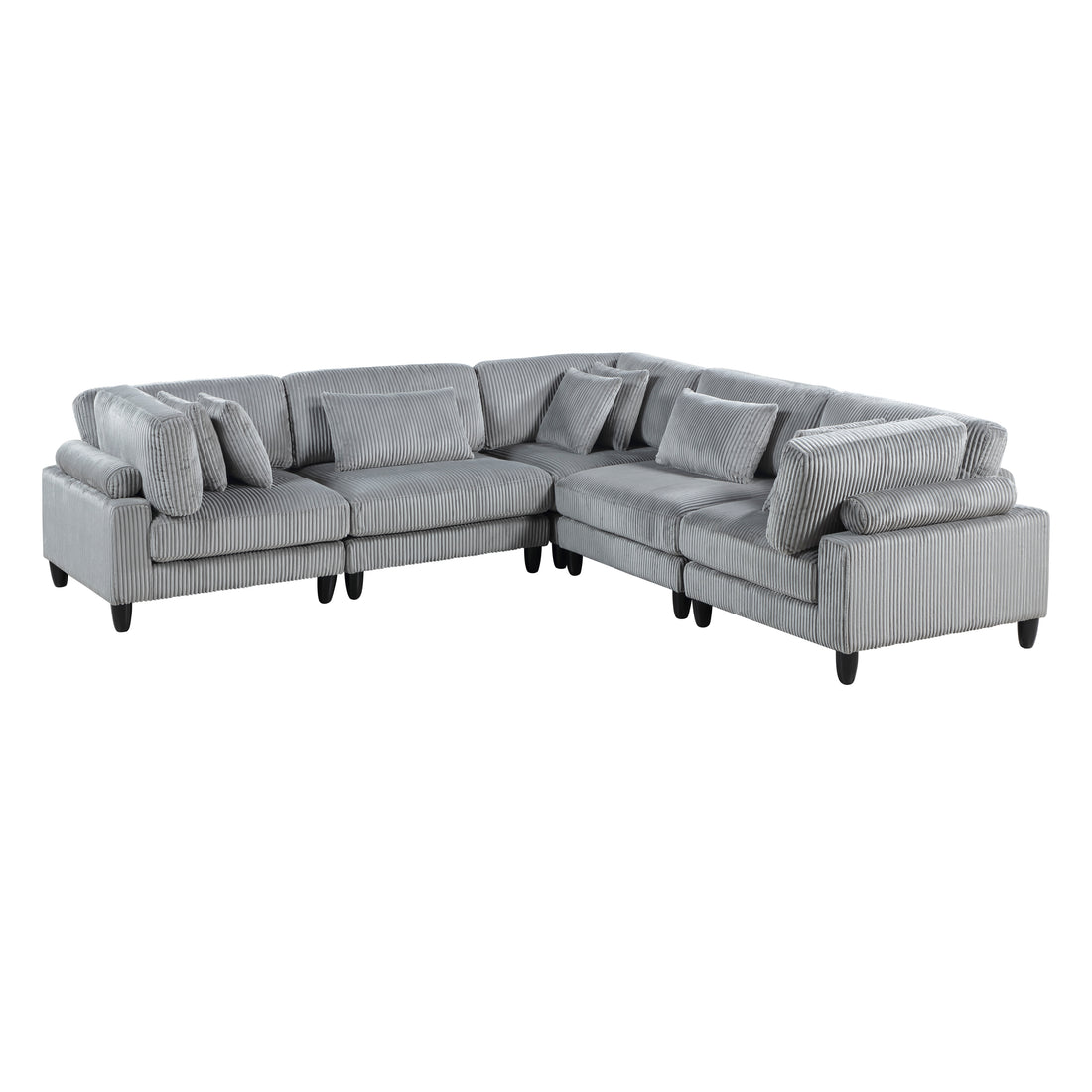 9688GY*53CR2AC (5)5-Piece Modular Sectional - 9688GY*53CR2AC