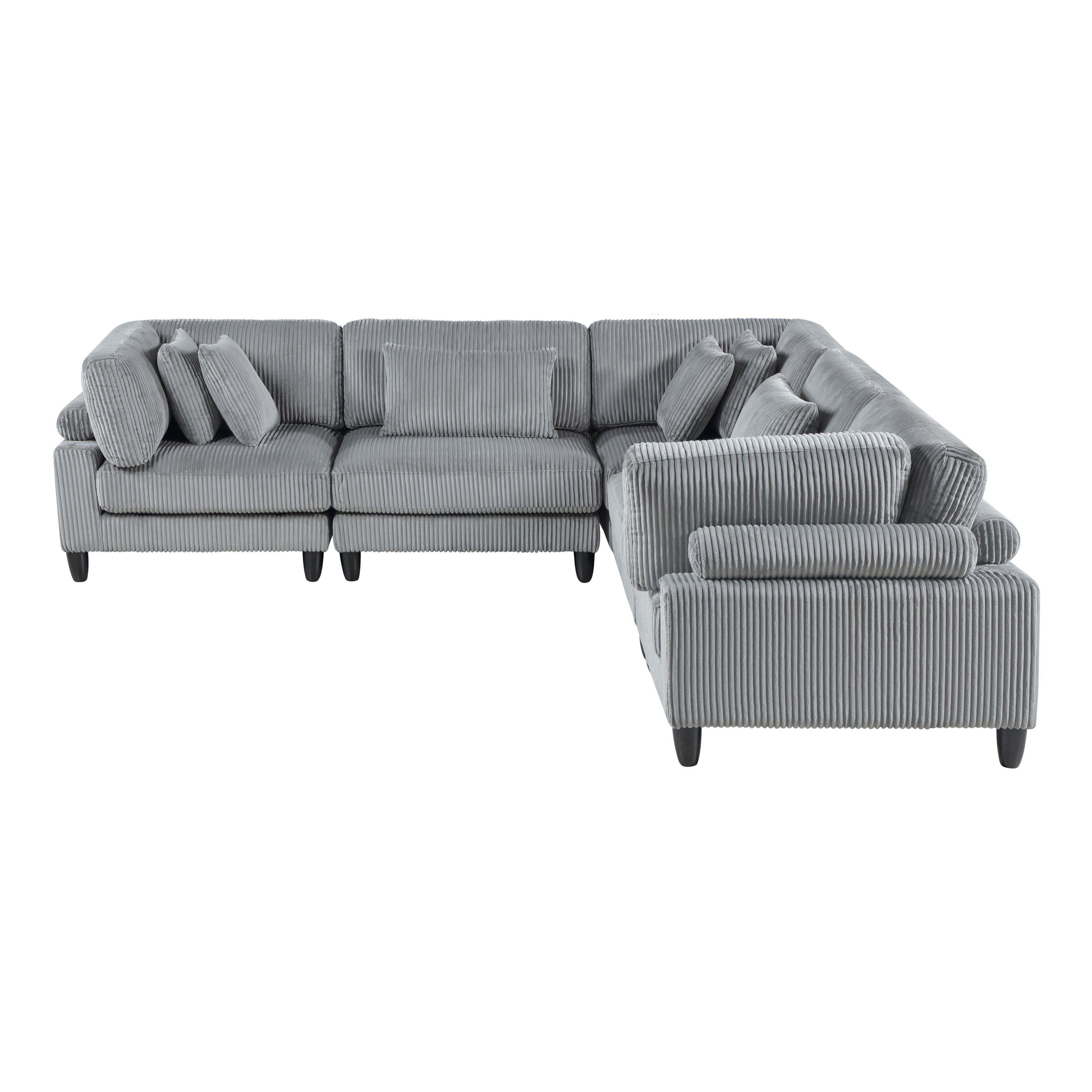 9688GY*53CR2AC (5)5-Piece Modular Sectional - 9688GY*53CR2AC
