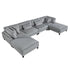 9688GY*62CR2AC2OT (6)6-Piece Modular Sectional with Ottomans - 9688GY*62CR2AC2OT