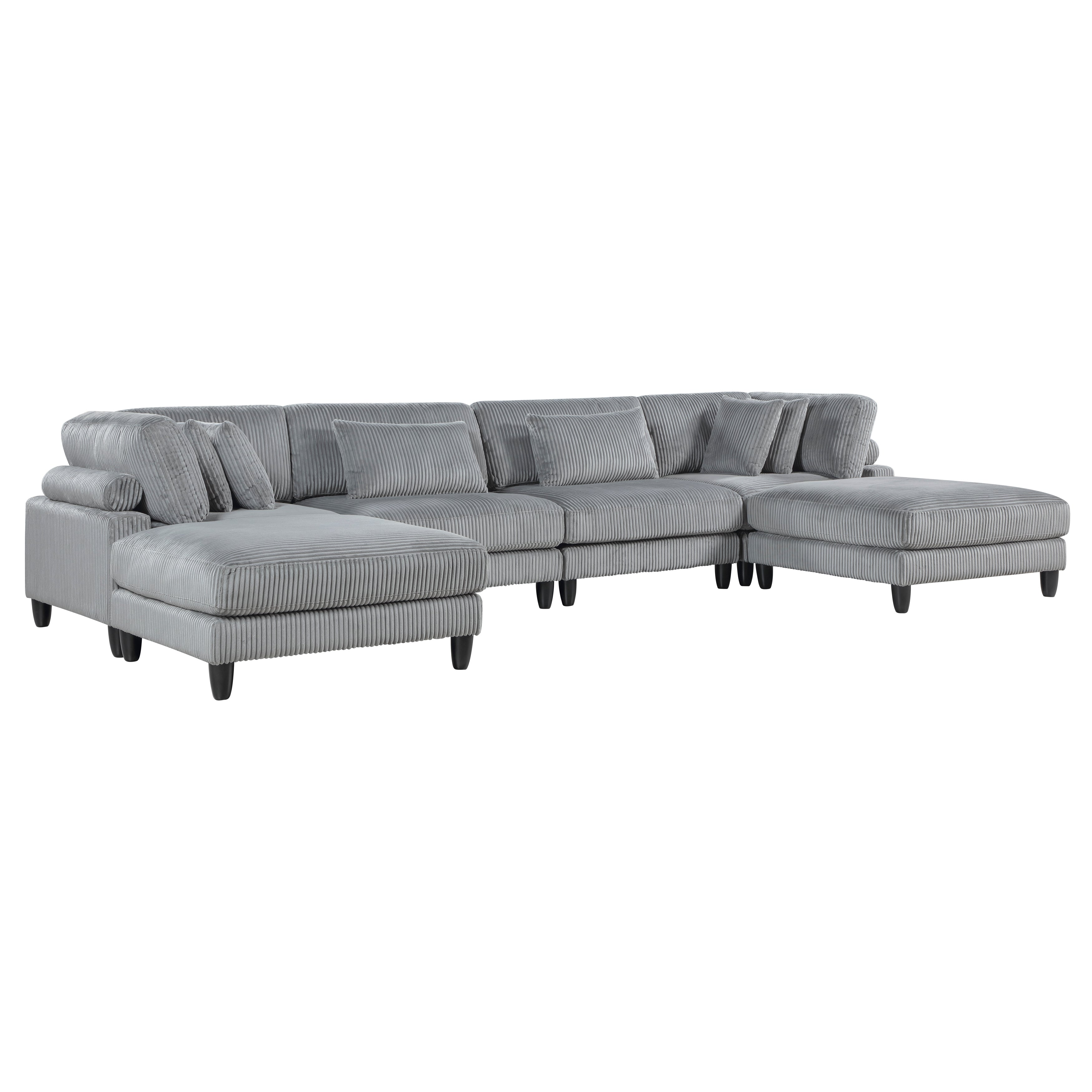 9688GY*62CR2AC2OT (6)6-Piece Modular Sectional with Ottomans - 9688GY*62CR2AC2OT