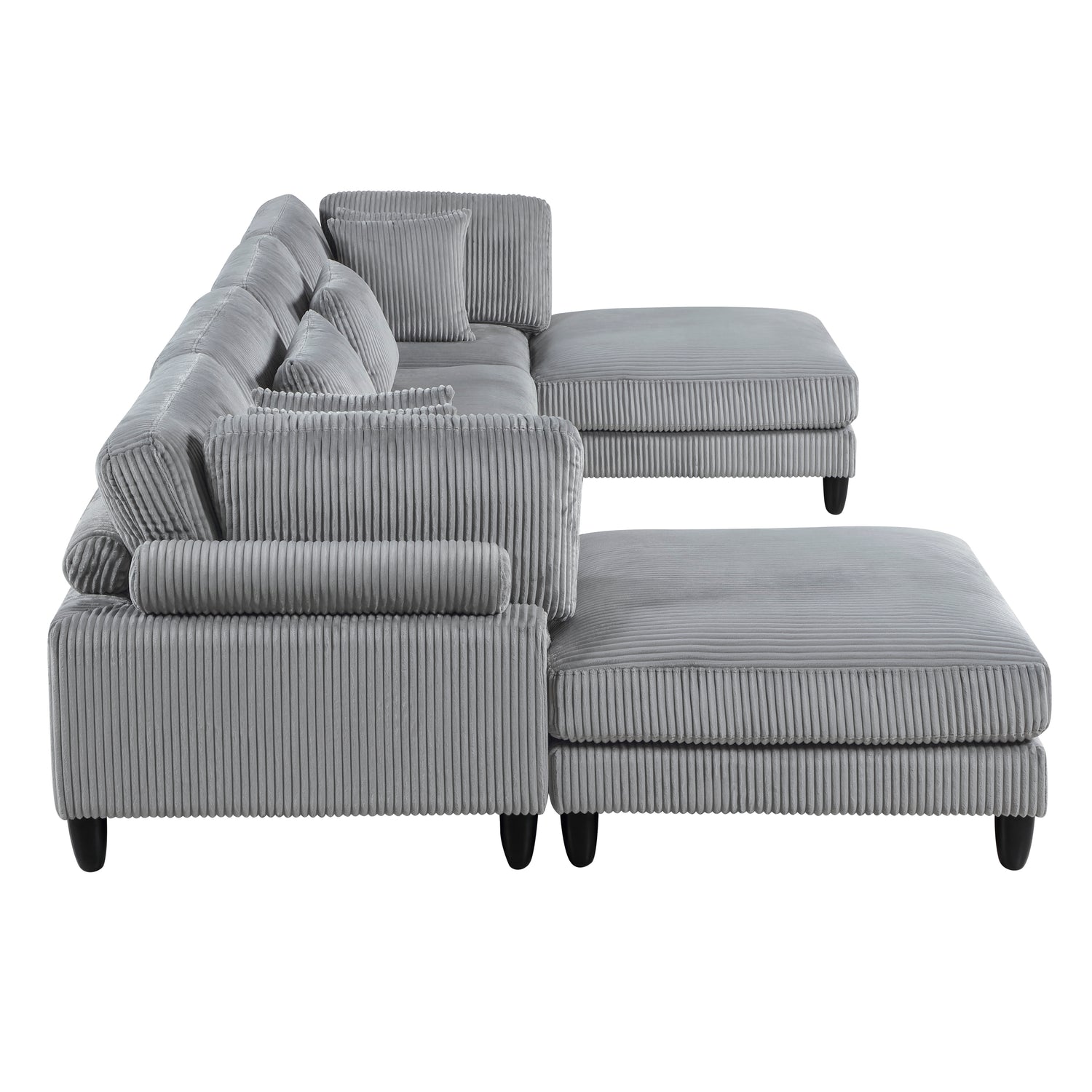 9688GY*62CR2AC2OT (6)6-Piece Modular Sectional with Ottomans - 9688GY*62CR2AC2OT