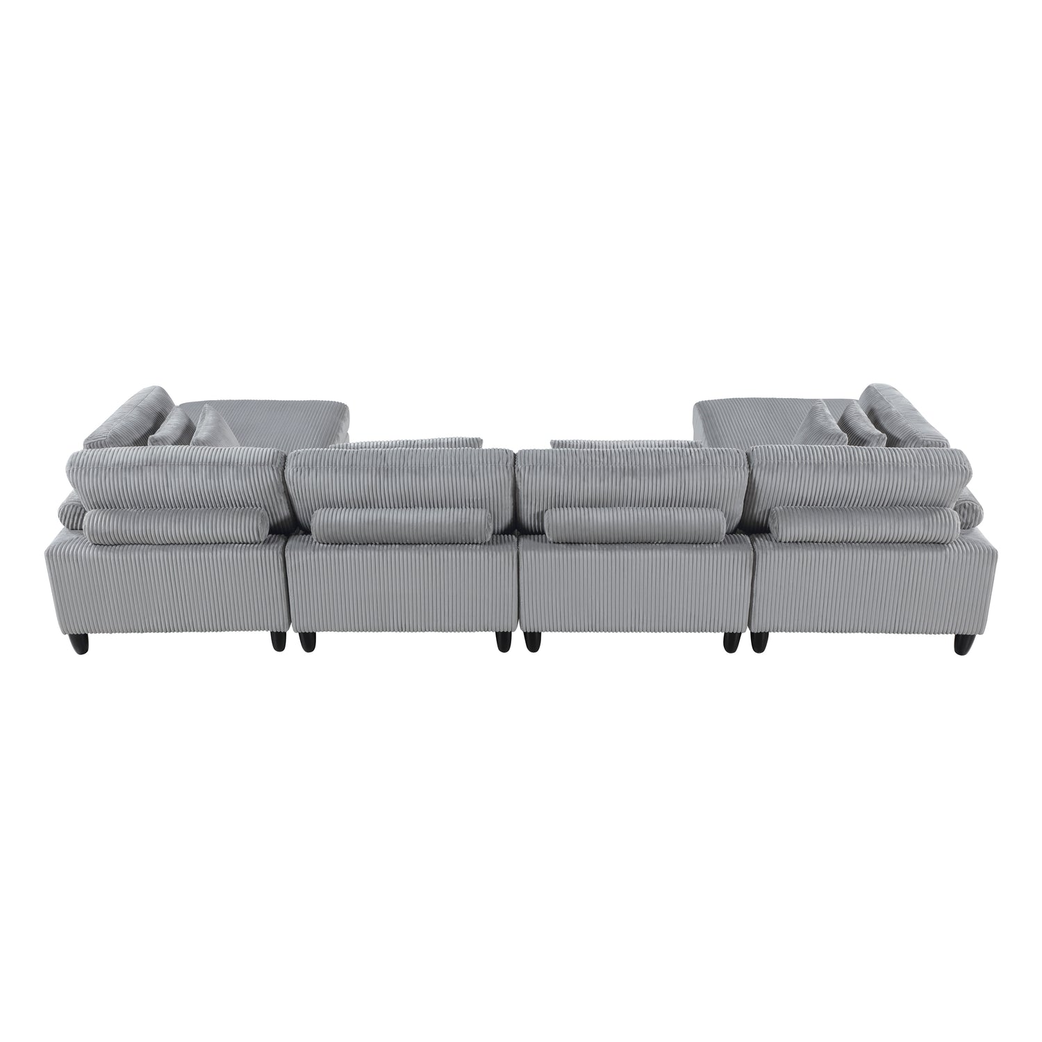 9688GY*62CR2AC2OT (6)6-Piece Modular Sectional with Ottomans - 9688GY*62CR2AC2OT