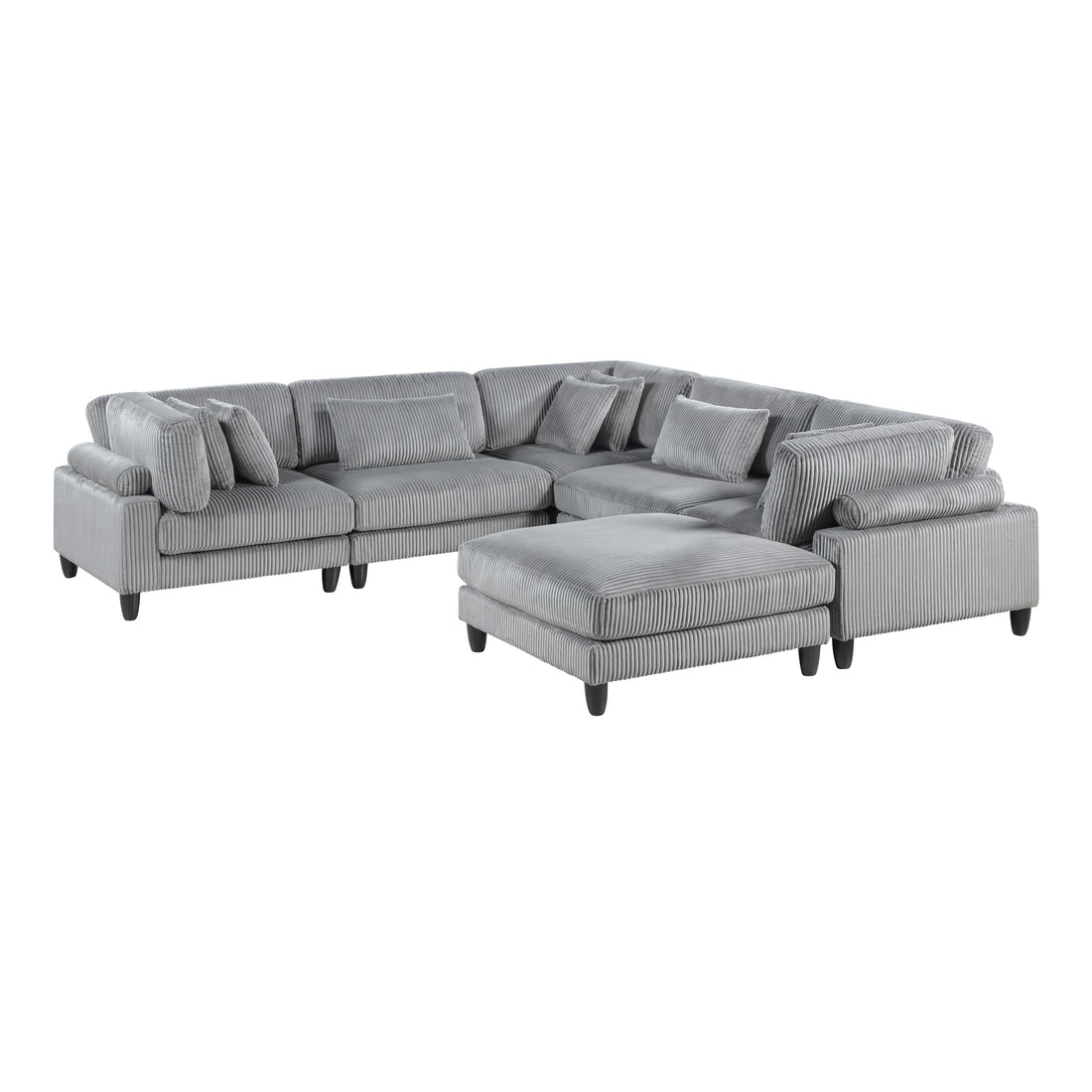 9688GY*63CR2ACOT (6)6-Piece Modular Sectional - 9688GY*63CR2ACOT