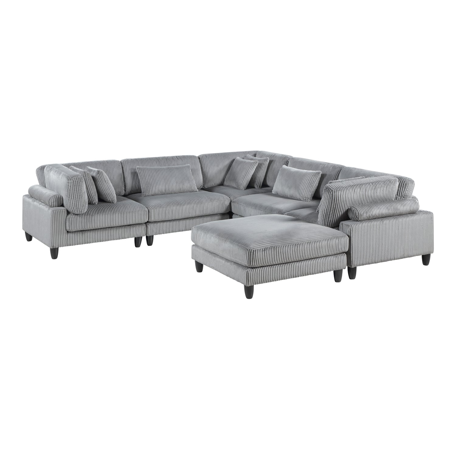 9688GY*63CR2ACOT (6)6-Piece Modular Sectional - 9688GY*63CR2ACOT