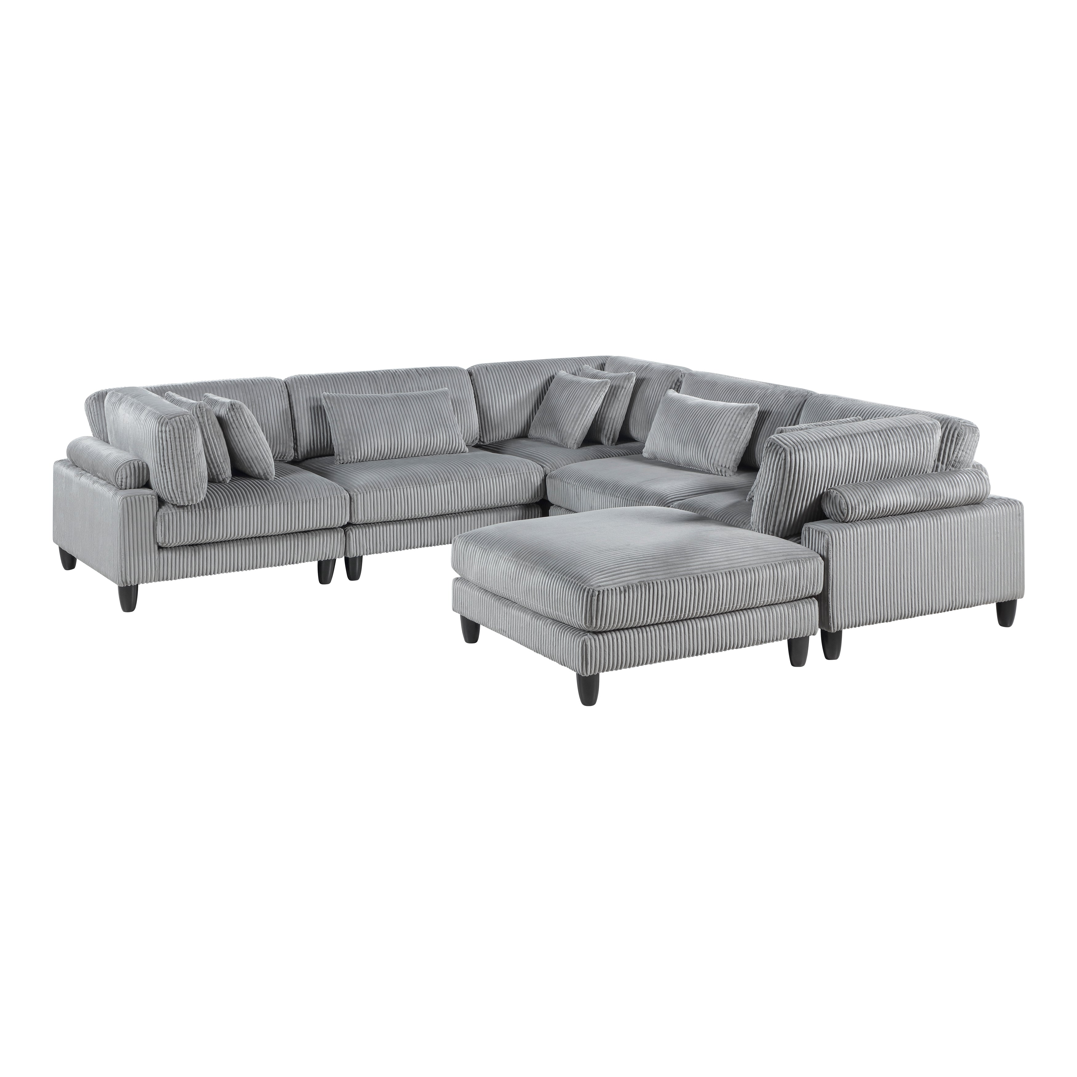 9688GY*63CR2ACOT (6)6-Piece Modular Sectional - 9688GY*63CR2ACOT