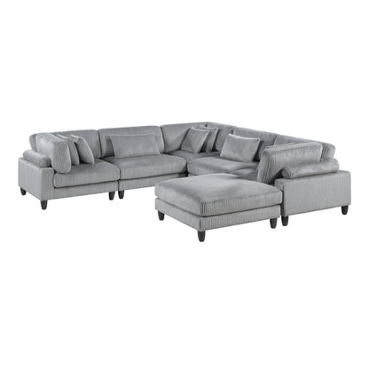 9688GY*63CR2ACOT (6)6-Piece Modular Sectional - 9688GY*63CR2ACOT