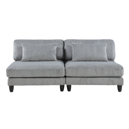 9688GY*63CR3AC (6)6-Piece Modular Sectional - 9688GY*63CR3AC