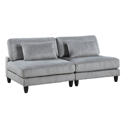 9688GY*63CR3AC (6)6-Piece Modular Sectional - 9688GY*63CR3AC