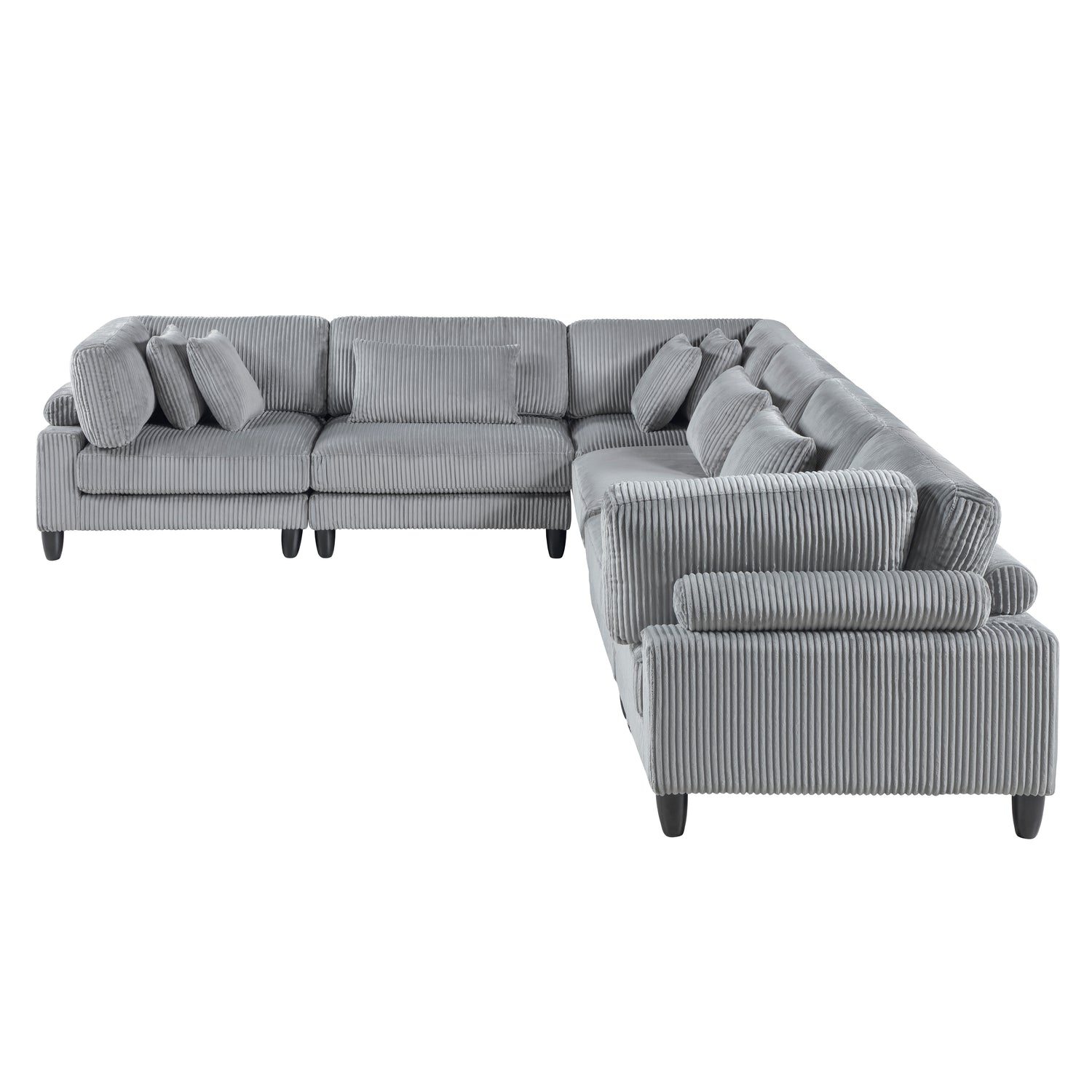 9688GY*63CR3AC (6)6-Piece Modular Sectional - 9688GY*63CR3AC