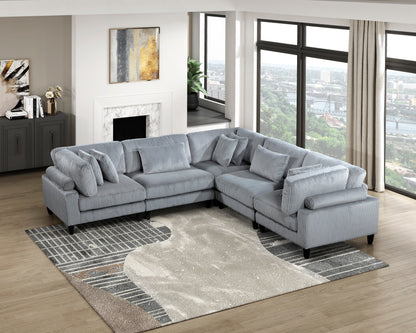 9688GY-AC Armless Chair - 9688GY-AC