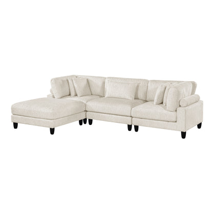 9688NBE*42CRACOT (4)4-Piece Modular Sectional with Ottoman - 9688NBE*42CRACOT