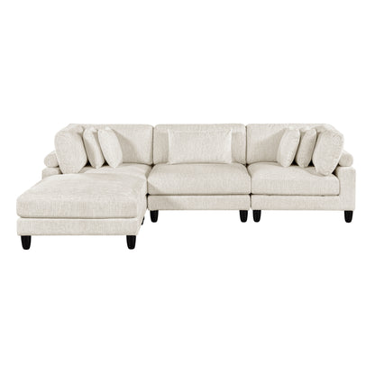 9688NBE*42CRACOT (4)4-Piece Modular Sectional with Ottoman - 9688NBE*42CRACOT