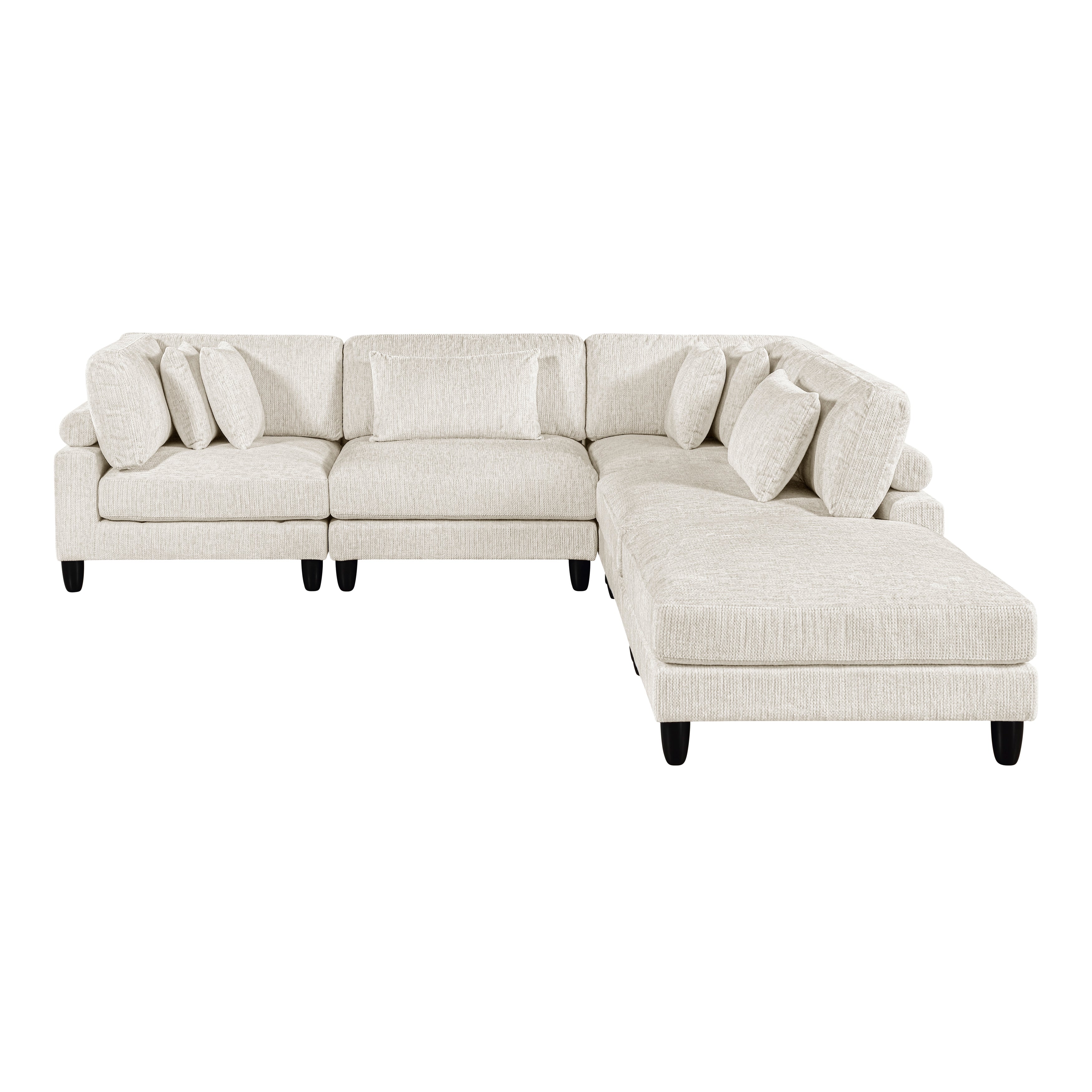 9688NBE*52CR2ACOT (5)5-Piece Modular Sectional with Ottoman - 9688NBE*52CR2ACOT