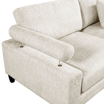 9688NBE*62CR2AC2OT (6)6-Piece Modular Sectional with Ottomans - 9688NBE*62CR2AC2OT