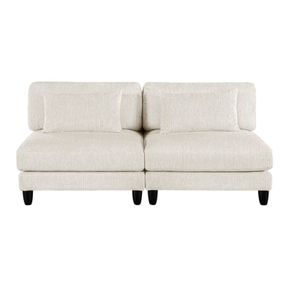 9688NBE*62CR2AC2OT (6)6-Piece Modular Sectional with Ottomans - 9688NBE*62CR2AC2OT