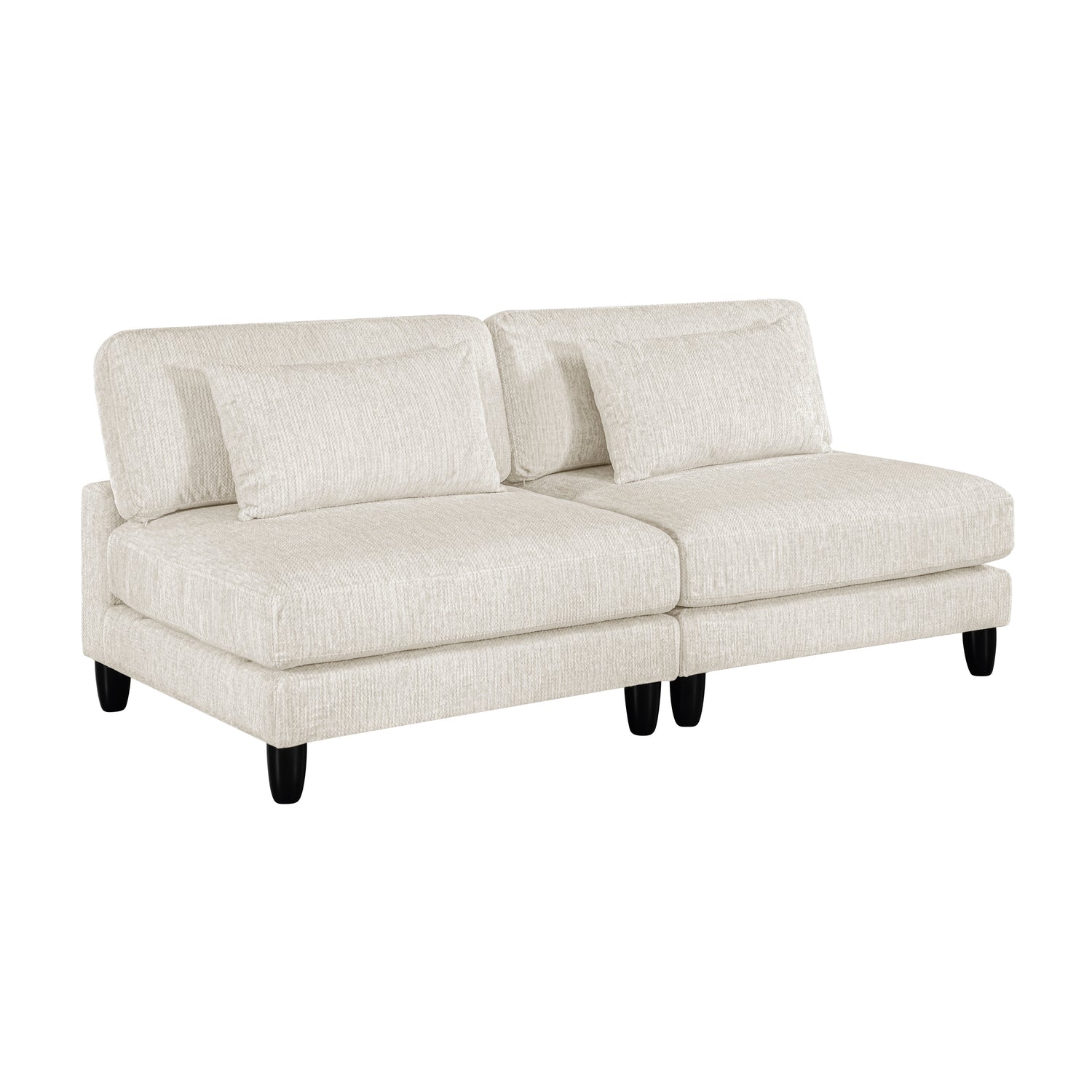 9688NBE*62CR2AC2OT (6)6-Piece Modular Sectional with Ottomans - 9688NBE*62CR2AC2OT