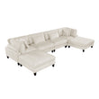 9688NBE*62CR2AC2OT (6)6-Piece Modular Sectional with Ottomans - 9688NBE*62CR2AC2OT