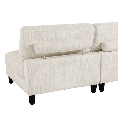 9688NBE*62CR2AC2OT (6)6-Piece Modular Sectional with Ottomans - 9688NBE*62CR2AC2OT